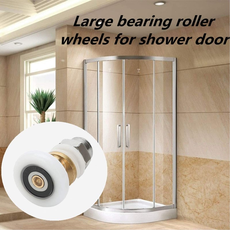 Qikuver 23 mm Shower Cubicle Rollers, Sliding Door Rollers, Replacement