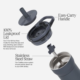 BrüMate Leap 12oz 100% Leakproof Kids Tumbler with Handle and Silicone Soft Straw | Durable Drop Resistant Silicone Sleeve | Made of Insulated Stainless Steel | Cup Holder Friendly | (Maraschino)