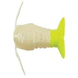 Berkley Gulp! Shrimp Saltwater Fishing Soft Bait, Pearl White/Chartreuse, 3in
