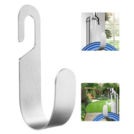 Hose Holder, Garden Hose Holder, Garden Hose Hook, Stainless Steel Wall Mount, Irrigation Pipe Holder, Hanger, Garden, Kitchen, Garage, Housekeeper Rack, Silver