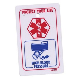 High Blood Pressure Emergency Medical Card