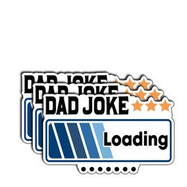 (3Pcs) Dad Joke Loading Sticker Funny Vinyl Decal for Fathers Men Humor Gifts Toolbox Laptop Water Bottle Tumbler Workbench Garage Husband Boyfriend Friends Office Coworkers (3x2)
