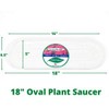 ILUVUMOREI Oval 2 Pack of 18 by 6.5 Inches Clear