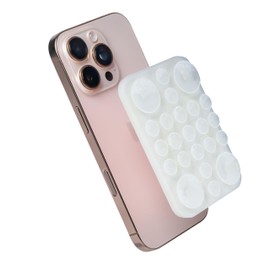 Plentri The Clingy Thingy | Magnetic Suction Phone Mount for Creating, FaceTime, Workouts | Phone Suction Grip | Compatible with MagSafe iPhones 16/15/14/13/12 16/15/14/13/12 (Glacier White)