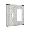 Spshian Decorative Outlet Covers Rustic Wooden White Barn Doors 2