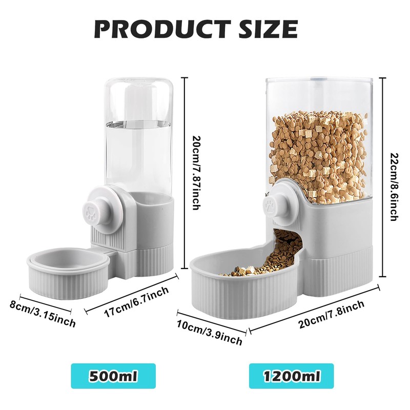 Drinking Bottle Rabbit, 2 Pieces Water Dispenser Rabbit 520 ml,