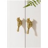 MARGUERASW 4 Pack Brass Drawer Pull Knob，Gold Drawer knobs Bird