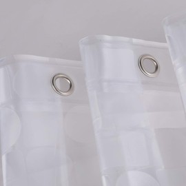 Vosign Plastic Clear Shower Curtain Liner 72x75 Inch EVA Waterproof Heavy Duty 8 Gauge Bathroom Shower Curtain Sets with Rustproof Grommets and 3 Strong Weights, 72 x 75 Inch
