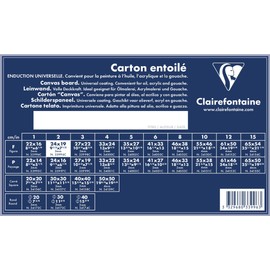 Clairefontaine - Ref 33996C - White Canvas Board (Portrait) - 24 x 19cm - 3mm Thick, Made from 100% Cotton, Suitable for Oil & Acrylic Paints, Acid Free Surface