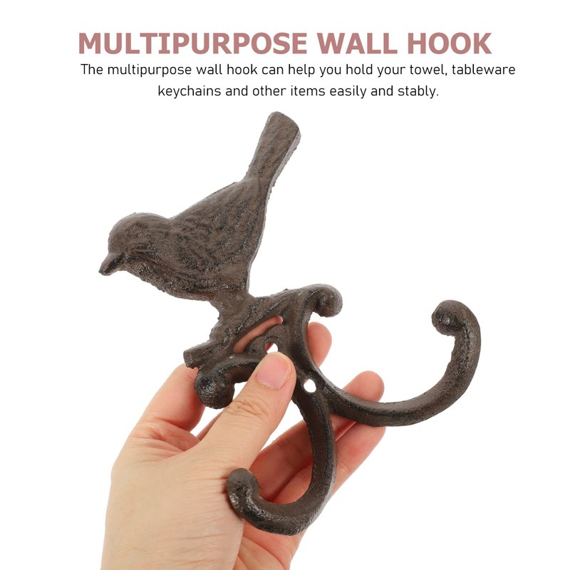 Alipis Retro Cast Iron Double Birds Wall Hook Vintage Wall