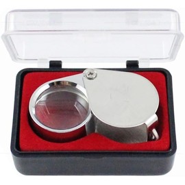 30X Jewelers Loupe Magnifier Pocket Foldable 30x 21mm Jewelry Eye Magnifying Glass Magnifier for Jewelers Gems Diamonds Plants Coins Stamps Antiques