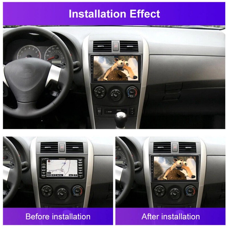 Unbranded For Toyota Corolla 2009-2013 Car Stereo Radio Apple Carplay