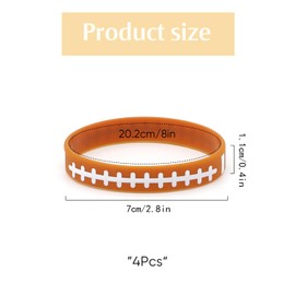 Dohia Football Party Silicone Bracelets Sport Themed Party Accessories Football Birthday Theme Silicone Wristbands for Football Sport Themed Birthday Party Decorations ST3-GLQGJSH