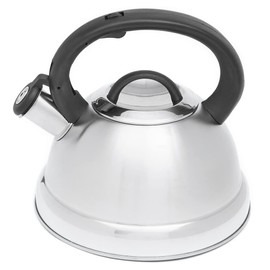 Home Basics Easy Grip 2.5 Lt Stainless Steel Tea Kettle, Silver