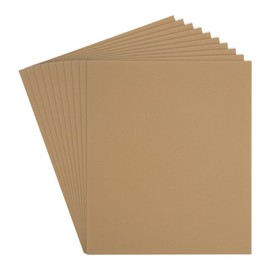 Rebower EVA Foam Sheets, [for Arts, Crafting Christmas Cards Flowers Projects] - 11x8 Inch 1.7mm Thickness/Light Brown / 12 Pcs