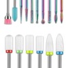 16pcs Ceramic Nail Drill Bits Set File Acrylic Manicure Pedicure
