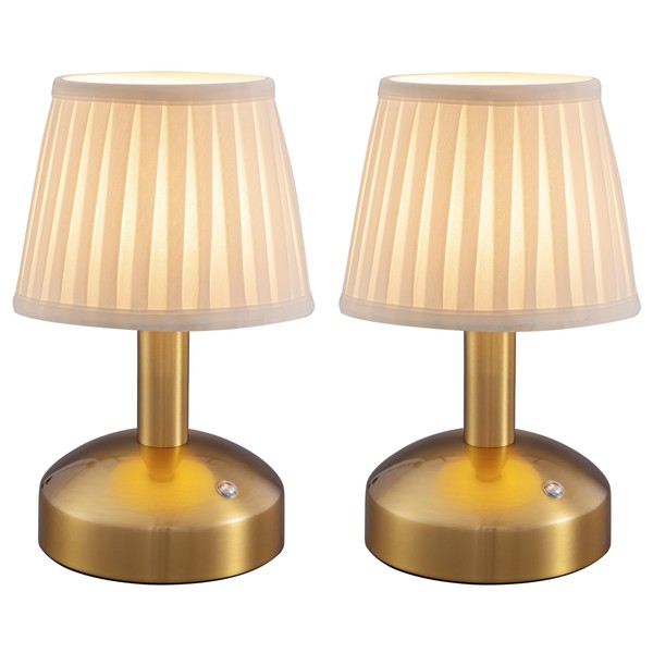 KDG Modern Cordless Small Table Lamp Set of 2, Portable
