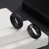 VNOX 2PCS Mens Wedding Band Set Silicone Tungsten Rings for