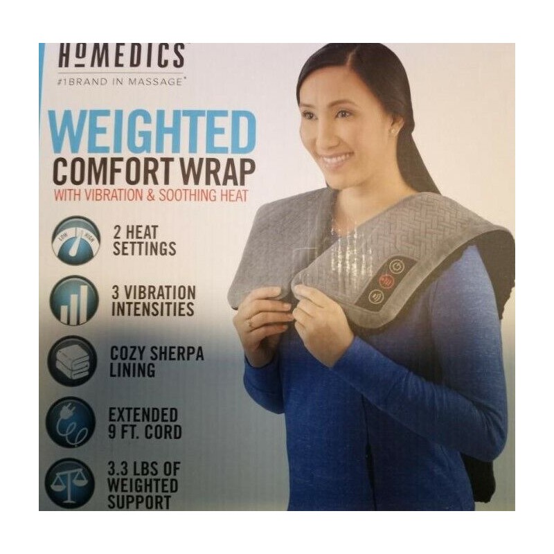 Homedics Weighted Comfort Wrap W/Vibration & Shooting Heat #1 Brand