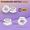 M8-1.25mm Hex Nuts, 30Pcs Metal Nuts, Steel Nut, (18-8) 304