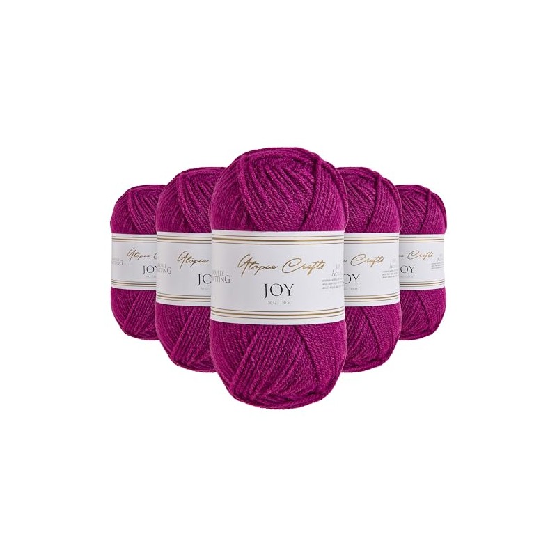 Utopia Crafts JOY DK Fil à tricoter 5 x 50