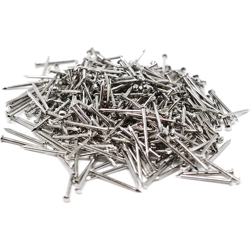 Design61 Round Head Nails 1.4 x 20 mm Nickel-Plated Iron