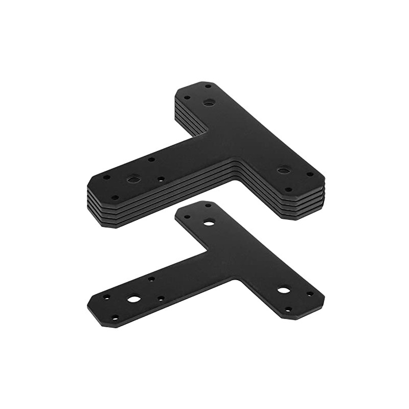 heneng 6 Pcs T Shaped Mending Plates, 6-1/2" x 1-1/2",