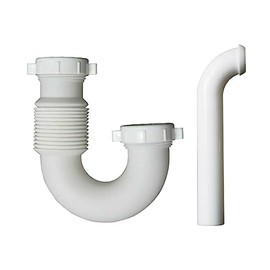 LEFITPA Replacement 1-1/2 Inch Flexible Accordion Design P-Trap with Nut & Washer for Thrifco Plumbing 4401676