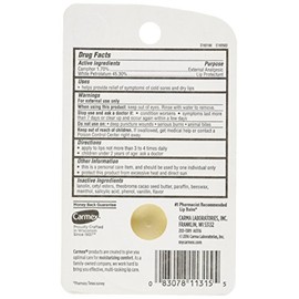 Carmex Bálsamo labial clásico medicado, 0.25 oz