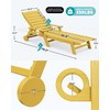 SERWALL Patio Chaise Lounge Chair, 78'' Long HDPE Outdoor Lounge