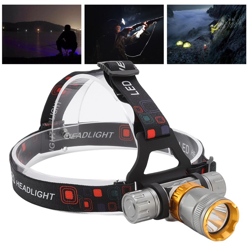 LED Diving Headlight Aluminum Alloy IPX8 Waterproof Super Bright 1500LM