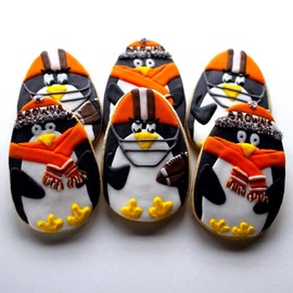 ½ Dz. Sports Penguin Cookies! Christmas Sports Themed Party Favors or Gift!
