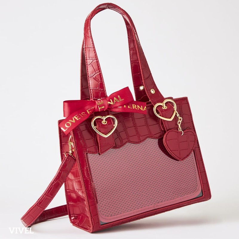 VIVEL Women's Pain Bag, Small, Mini, Pushing Bag, Transparent Pocket,