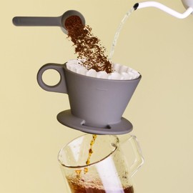 Verve Dwell Dripper Pour Over Coffee Maker Set, Non-Electric Coffee Dripper, Manual Brew Maker (Grey)