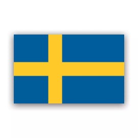 Darkside Ltd Swedish Flag Sticker Decal - Weatherproof - sweden swe se - 2" x 1.25"
