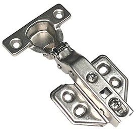 Kimdot Mini 26mm Cabinet Hinge 95 deg. Soft Close Small Full Overlay Hinge for Thin Door Set of 2 Piece Nickel Plated