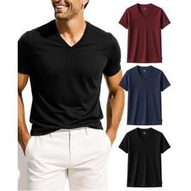 Andrew Scott Executive Soft V Neck Color T Shirts |Premium Fabric Modern Fit Sport Tops | Multi Colors & Packs