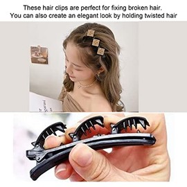 【MATERIAL DE CALIDAD PREMIUM】: Nuestras pinzas para el cabello trenzadas están hechas de material de primera calidad, la pinza para el cabello está unida con diamantes de imitación para que s