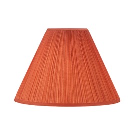 Aspen Creative 33197, Hardback Empire Transitional Spider Lamp Shade, Mushroom Pleated Carrot Faux Silk Fabric, 6" Top x 16" Bottom x 12" Slant Height