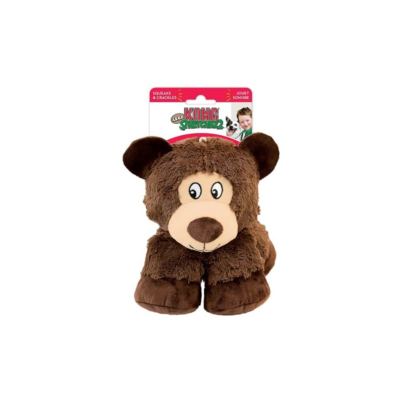 KONG Stretchezz Legz Bear Dog Toy, Large Multicolour