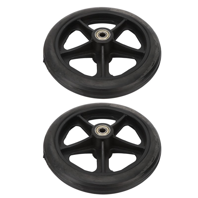 2pcs Replacement Wheel Professional Black Safe PU Front Wheel Accessory