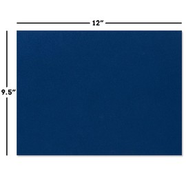 Plain Blue Certificate Folders - Pack of 10, Linen Cover 80 lb. Stock, Folded, Die-Cut Corners, for Office, Business Awards, Graduation, School Diploma Holder, 9-1/2" x 12