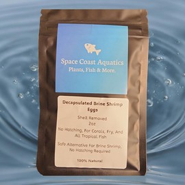 Generic Decapsulated (Shell Removed) Brine Shrimp Eggs, Straight to Feeding, No Hatching for Corals, Fry, Babies All Small Tropical Fish