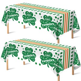 OHOME OHOME St Patricks Day Tablecloth - St Patricks Day Decor - Shamrock Decorations - St Patricks Day Accessories | St Patricks Day Decorations | St. Patrick's Day Decorations,54" X 108",2 Pack