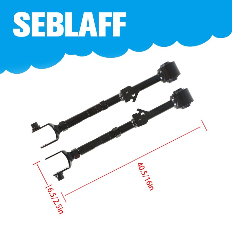 SEBLAFF 2-Pack Adjustable Rear Alignment Camber Arm Kit Replacement for