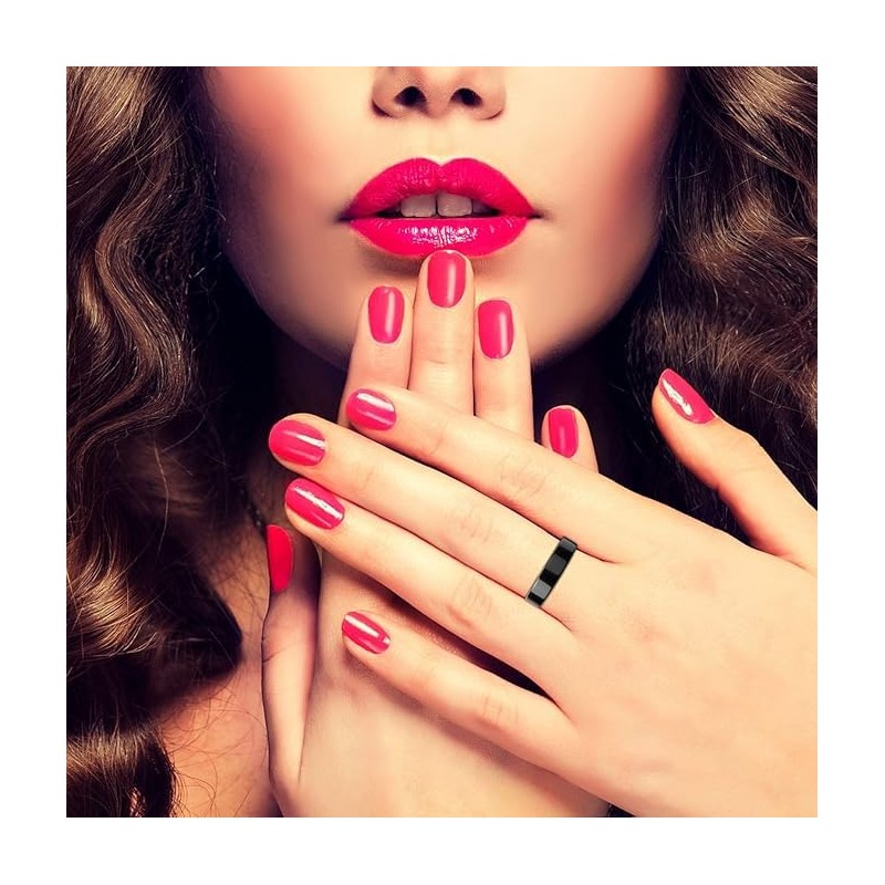 Non fading glossy plain circle fashionable stainless steel couple ring