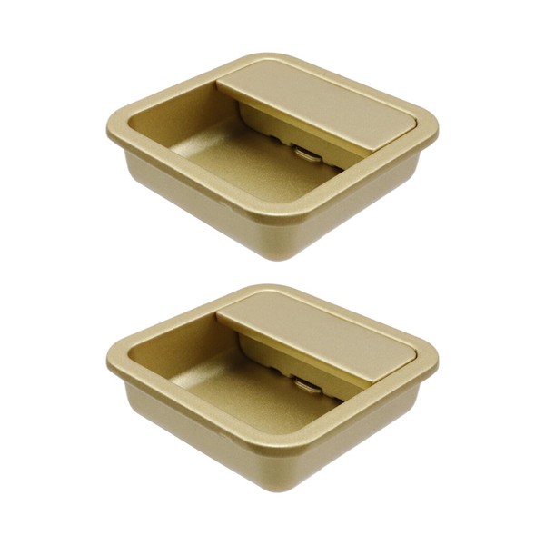 T Tulead Golden Sliding Closet Door Handles Recessed Finger Handles