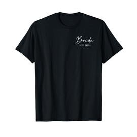 Bride Est. 2025 Matching Getting Ready Bride Groom Wedding T-Shirt