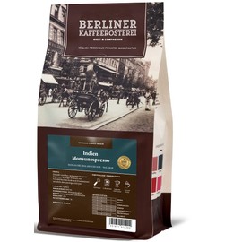 Berlin Coffee Roastery - India Monsoon Espresso Aspin Wall (250 g / Whole Bean), Roasting Degree Coffee: Dark, 100% Arabica Beans, Aroma Profile: Nutty