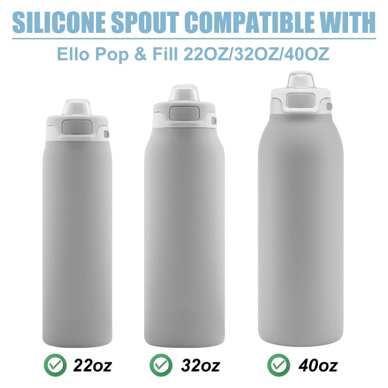 BOXOB 2pcs Spout Replacement for Ello Pop & Fill, 22oz/32oz